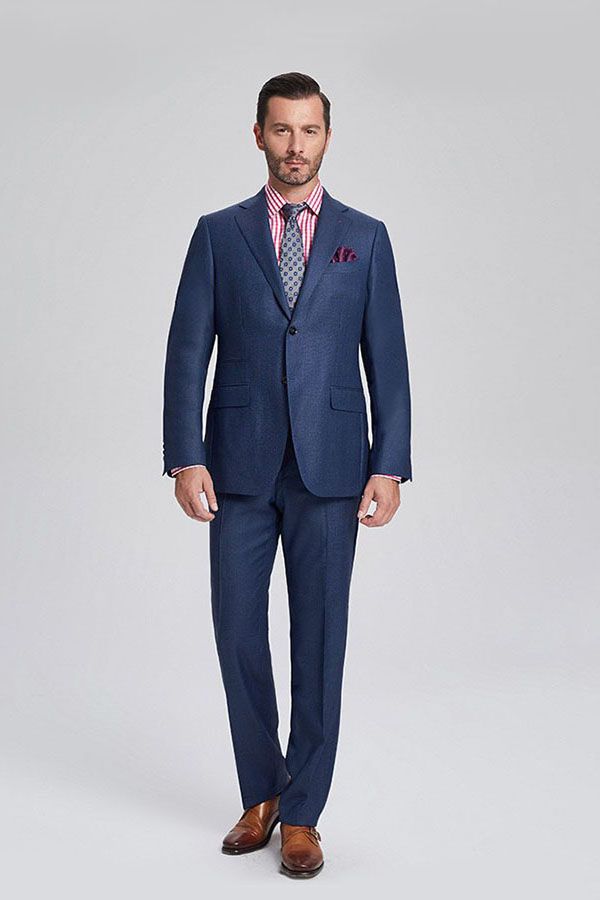 stylesnuggle has various Custom design mens suits for prom, wedding or business. Shop this Notch Lapel Flap Pocket Navy Blue Mens Business Suits with free shipping and rush delivery. Special offers are offered to this Navy Single Breasted Notched Lapel Two-piece mens suits.