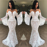 Customizing this New Arrival Off-the-Shoulder Lace Evening Dress Chic Strapless Bell Sleeves Prom Dresses On Sale on stylesnuggle. We offer extra coupons,  make Prom Dresses, Evening Dresses in cheap and affordable price. We provide worldwide shipping and will make the dress perfect for everyone.