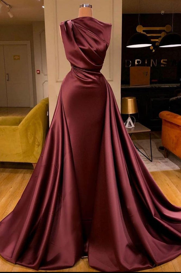 stylesnuggle offers One Shoulder Satin Evening Party Gowns Detachable Train at a good price from to A-line Floor-length hem. Gorgeous yet affordable Prom Dresses.