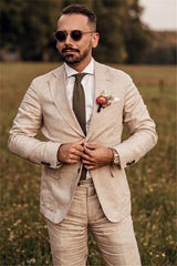 stylesnuggle made this Party Linen Wedding Suit, Casual Summer Beach Groom Slim Fit Suit Tuexedos with rush order service. Discover the design of this Khaki Solid Notched Lapel Single Breasted mens suits cheap for prom, wedding or formal business occasion.