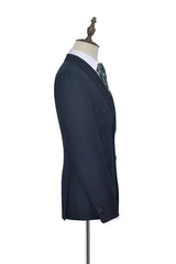 stylesnuggle has various cheap mens suits for prom, wedding or business. Shop this Peak Lapel Double Breasted Business Mens Suits for Formal, Three Piece Dark Navy Suits for Men with free shipping and rush delivery. Special offers are offered to this Dark Navy Double Breasted Peaked Lapel Two-piece mens suits.