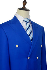 stylesnuggle has various Custom design mens suits for prom, wedding or business. Shop this Peak Lapel Royal Blue Double Breasted Mens Suits, Six Buttons Custom design Leisure Suits with free shipping and rush delivery. Special offers are offered to this Blue Double Breasted Peaked Lapel Two-piece mens suits.