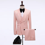 Shop Pink Double Breasted Jacquard shawl Lapel Wedding Men Suits from stylesnuggles. Free shipping available. View our full collection of Ivory,Pink Shawl Lapel wedding suits available in different colors with affordable price.