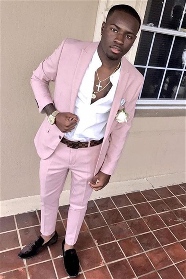 Pink Men Suit Online Two Pieces Best Sale Prom Suit Online