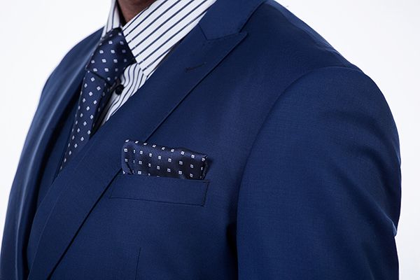 Looking for the Pricey Premium Peak Lapel Navy Blue Three Piece Suits for Men with Double Breasted Vest online Find your Peaked Lapel Single Breasted Three-piece Blue mens suits for prom, wedding and business at stylesnuggle.