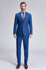 stylesnuggle made this Romantic Plaid Royal Blue Mens Suits for Business with rush order service. Discover the design of this Blue Plaid Single Breasted Notched Lapel mens suits for prom, wedding or formal business occasion.