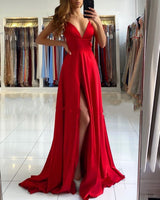 stylesnuggle offers Ruby Red Chic High split Court Train Long evening Dress at a cheap price from Stretch Satin to Mermaid Floor-length hem.. Gorgeous yet affordable Sleeveless Prom Dresses, Evening Dresses.