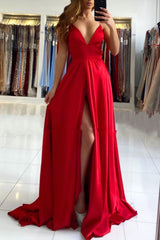 stylesnuggle offers Ruby Red Chic High split Court Train Long evening Dress at a cheap price from Stretch Satin to Mermaid Floor-length hem.. Gorgeous yet affordable Sleeveless Prom Dresses, Evening Dresses.