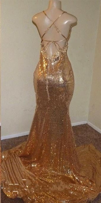 stylesnuggle offers Sequins Sleeveless Front Slit Floor Length Mermaid Dresses at a cheap price from Sequined to Mermaid Floor-length hem.. Click in to check our Gorgeous yet affordable gilltering Real model dresses.