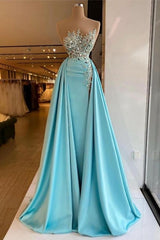 Sexy Sleeveless Sequins Mermaid Prom Dress with Detachable Train-stylesnuggle