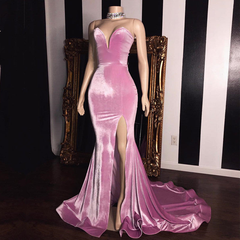 Sexy Sweetheart Front Slit Mermaid Prom Dress Long-stylesnuggle