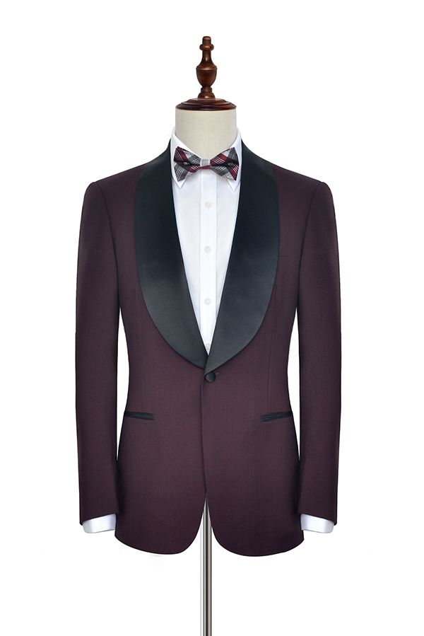 This Sharp-looking Black Shawl Collor One Button Burgundy Wedding Suits for Men at stylesnuggle comes in all sizes for prom, wedding and business. Shop an amazing selection of Shawl Lapel Single Breasted Burgundy mens suits in cheap price.