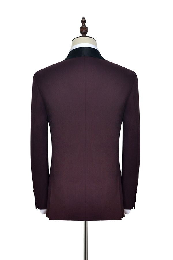 This Sharp-looking Black Shawl Collor One Button Burgundy Wedding Suits for Men at stylesnuggle comes in all sizes for prom, wedding and business. Shop an amazing selection of Shawl Lapel Single Breasted Burgundy mens suits in cheap price.