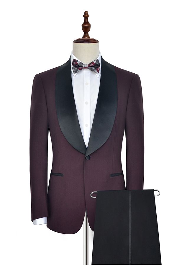 This Sharp-looking Black Shawl Collor One Button Burgundy Wedding Suits for Men at stylesnuggle comes in all sizes for prom, wedding and business. Shop an amazing selection of Shawl Lapel Single Breasted Burgundy mens suits in cheap price.