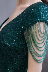 stylesnuggle offers Shining Sequined Emerald Green Mermaid Cap sleeve Long Prom Party Gowns at a cheap price from Prom Dresses, Evening Dresses, Homecoming Dresses, Quinceanera dresses collection. Free Fast shipping on affordable Prom Dresses, Evening Dresses, Homecoming Dresses, Quinceanera dresses On Sale.