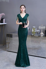 stylesnuggle offers Shining Sequined Emerald Green Mermaid Cap sleeve Long Prom Party Gowns at a cheap price from Prom Dresses, Evening Dresses, Homecoming Dresses, Quinceanera dresses collection. Free Fast shipping on affordable Prom Dresses, Evening Dresses, Homecoming Dresses, Quinceanera dresses On Sale.