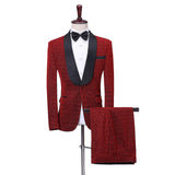 stylesnuggle is your ultimate source for Shiny Red Shawl Lapel One Button Slim Fit Men Suits Online. Our Red Shawl Lapel wedding groomsmen suits come in Bespoke styles &amp; colors with high quality and free shipping.