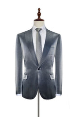 Shiny Silver Prom Suits Glittering Peak Lapel Suits for Men-stylesnuggle