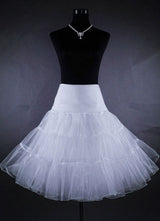 Short White Taffeta Boneless A Line Wedding Petticoats-stylesnuggle