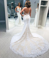 stylesnuggle.com supplies you Simple Backless Spaghetti Strap Column Wedding Dress with Train at reasonable price. Fast delivery worldwide. 