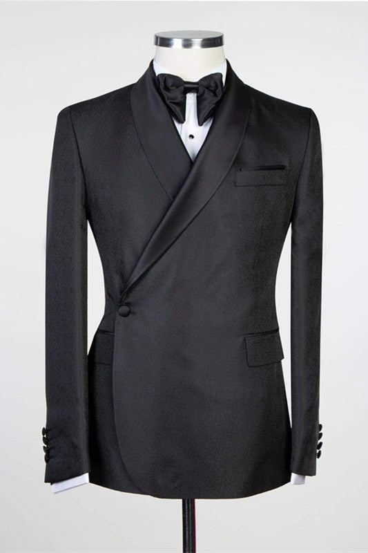 Discover Simple Black Fashion Shawl Lapel Men Suits for Wedding with stylesnuggle. Shop for a range of Black Shawl Lapel Men Suits for every occasion with rush order service in cheap price.