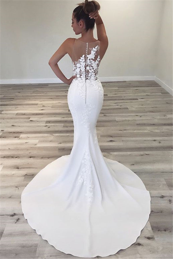 Custom made this latest Sleeveless Sheer Tulle Wedding Dresses Mermaid Modern Dresses for Weddings on stylesnuggle. We offer extra coupons, make in and affordable price. We provide worldwide shipping and will make the dress perfect for everyoneone.