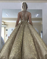 Unique styles of Sleeveless Straps Gold Sequin Ball Gown Long Sparkle Prom Party Gownsare available at stylesnuggle. You will surely be surprised by the delicate Sequined fabric. Come and get today.