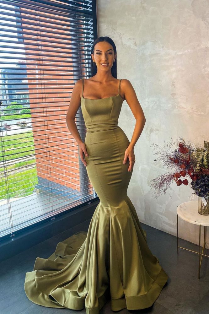 stylesnuggle offers Slim Mermaid Prom Party GownsCharming Spaghetti at a good price from Stretch Satin to Mermaid Floor-length hem. Gorgeous yet affordable Sleeveless Prom Dresses, Evening Dresses.