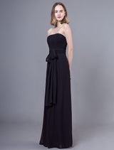 Black Jumpsuits Formal Evening Wedding Party Convertible Chiffon Long One Size Fits All Bridesmaid Dresses