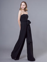 Black Jumpsuits Formal Evening Wedding Party Convertible Chiffon Long One Size Fits All Bridesmaid Dresses