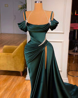 Stunning Off-the-Shoulder Mermaid Prom Dress Ruffles With High Split-stylesnuggle