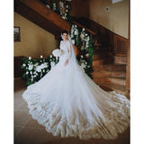 stylesnuggle custom made this court train wedding dress, princess wedding dress in high quality at factory price, offer extra discount and make you the most beautiful one in the party.