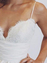 This Ball Gown Sleeveless Ruched Satin Spaghetti Straps Wedding Dresses at stylesnuggle.com will make your guests say wow. The Spaghetti Straps bodice is thoughtfully lined, and the skirt with Ruched to provide the airy, flatter look of Satin.