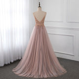 Looking for Prom Dresses, Evening Dresses, Homecoming Dresses, Bridesmaid Dresses in Tulle,  A-line style,  and Gorgeous Beading, Crystal work? stylesnuggle has all covered on this elegant Sweetheart Crystal Prom Dresses Straps Spaghetti Tulle Evening Gown Split Side.