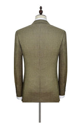 stylesnuggle has various Custom design mens suits for prom, wedding or business. Shop this Three Pockets with Flaps Aureate Mens Suits, Peak Lapel Suits for Formal with free shipping and rush delivery. Special offers are offered to this Khaki Single Breasted Peaked Lapel Two-piece mens suits.