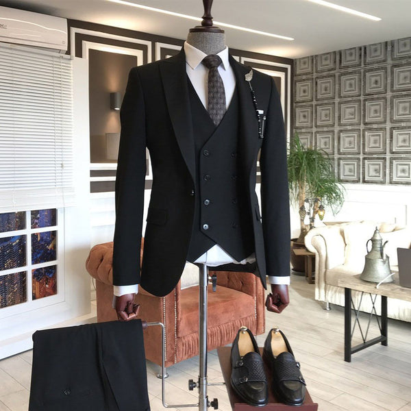 Shop for Traditional Black Peaked Lapel New in Slim Fit Men Suits in stylesnuggle at best prices.Find the best Black Peaked Lapel slim fit blazers with affordable price.