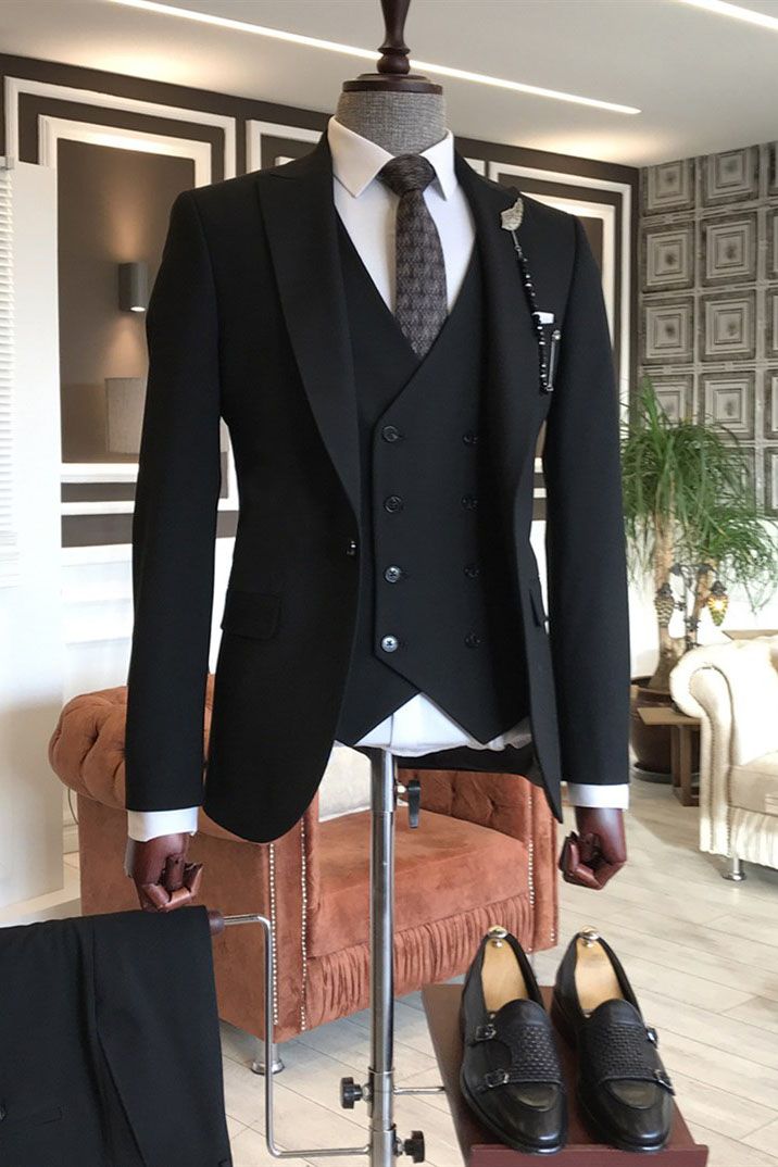 Shop for Traditional Black Peaked Lapel New in Slim Fit Men Suits in stylesnuggle at best prices.Find the best Black Peaked Lapel slim fit blazers with affordable price.