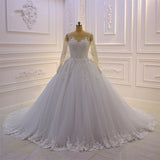 stylesnuggle custom made you this Trendy Sweetheart Long Sleevess Ivory Ball Gown Wedding Dress comes in all sizes and colors. Welcome to pick the most fabulous style today, extra coupons to save a lot.