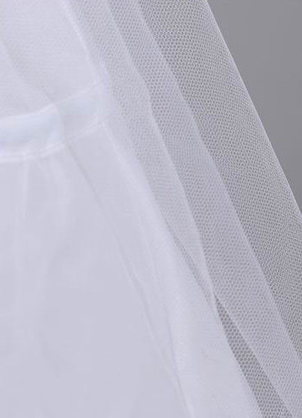 Tulle Ivory A Line Layer 3 Hoop Wedding Petticoat-stylesnuggle