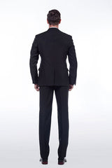 This Unique Silk Peak Lapel Two Buttons Solid Black Wedding Suits for Men at stylesnuggle comes in all sizes for prom, wedding and business. Shop an amazing selection of Peaked Lapel Single Breasted Black mens suits in cheap price.