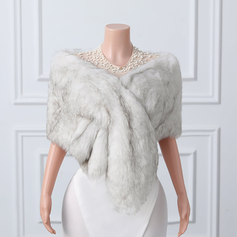 V-neck Rectangular scarf shawl Winter Wedding Wraps-stylesnuggle