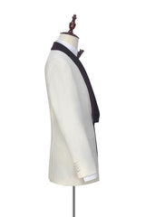 This Velvet Shawl Collar White Wedding Tuxedos, Three Piece Wedding Suits with Burgundy Vest at stylesnuggle comes in all sizes for prom, wedding and business. Shop an amazing selection of Shawl Lapel Single Breasted White mens suits in cheap price.