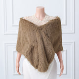 Warp knitted wool round hole mid-length imitation wool wedding shawl-stylesnuggle