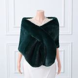 Warp knitted wool round hole mid-length imitation wool wedding shawl-stylesnuggle