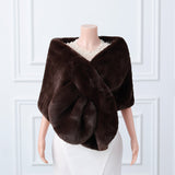 Warp knitted wool round hole mid-length imitation wool wedding shawl-stylesnuggle