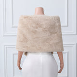 Warp knitted wool round hole mid-length imitation wool wedding shawl-stylesnuggle