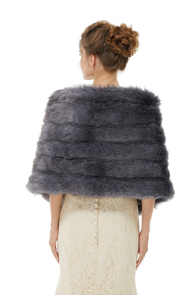 Wedding Faux Fur Wrap Winter Shawl Scarves-stylesnuggle