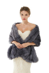 Wedding Faux Fur Wrap Winter Shawl Scarves-stylesnuggle