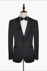 This Well-cut Black Jacquard Wedding Tuxedo for Men, Shawl Lapel Silk One Button Wedding Suits at stylesnuggle comes in all sizes for prom, wedding and business. Shop an amazing selection of Shawl Lapel Single Breasted Black mens suits in cheap price.