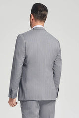 This Well-cut Stripes Grey Suits, Two Buttons Peak Lapel Business Mens Suits at stylesnuggle comes in all sizes for prom, wedding and business. Shop an amazing selection of Peaked Lapel Single Breasted Silver mens suits in cheap price.